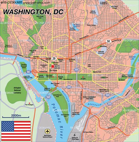 Washington Dc on a map